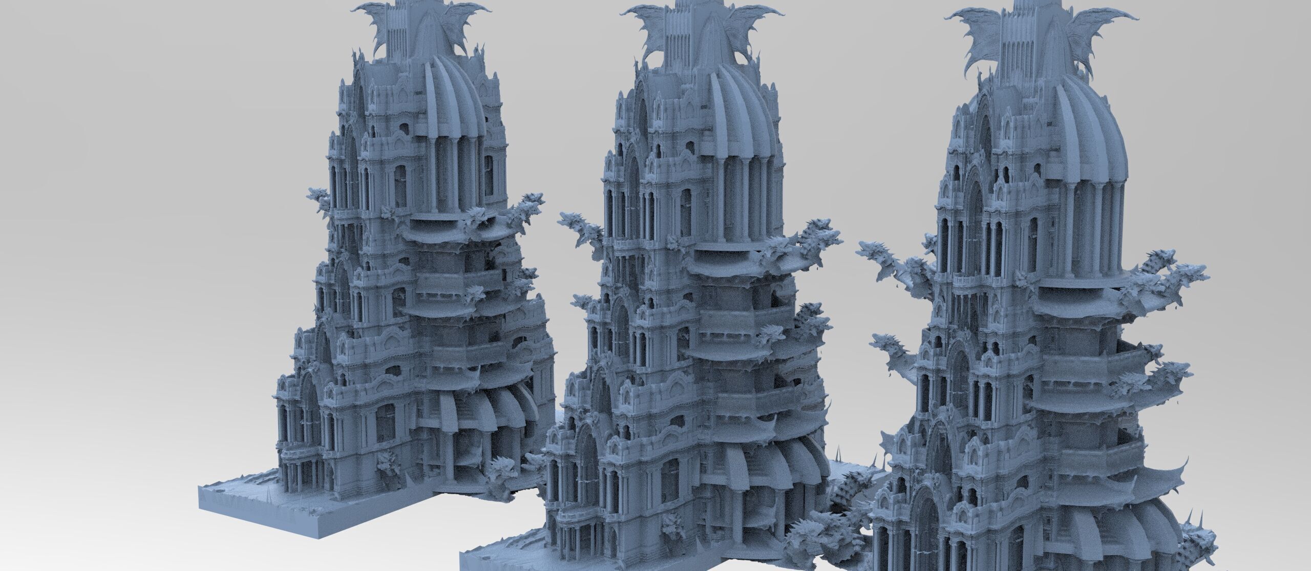 Golden Tower sun temple 1 3D model_1