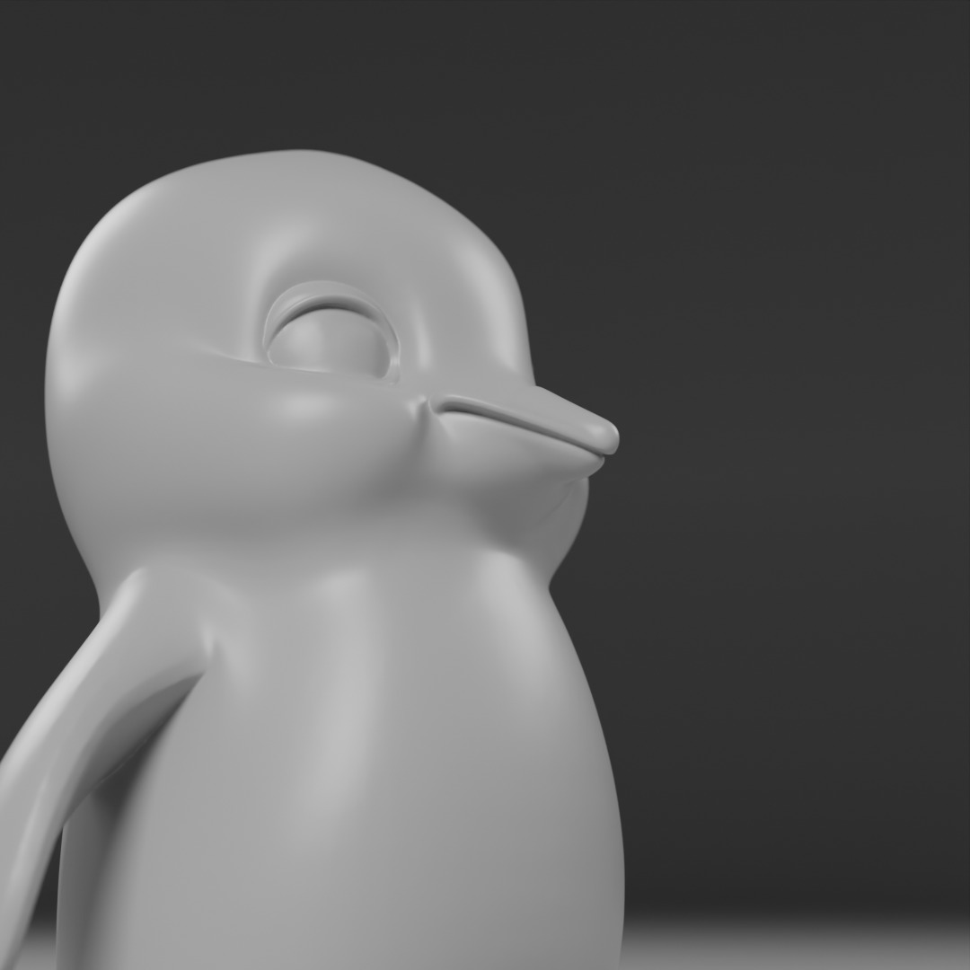 cute penguin 3D print model_12