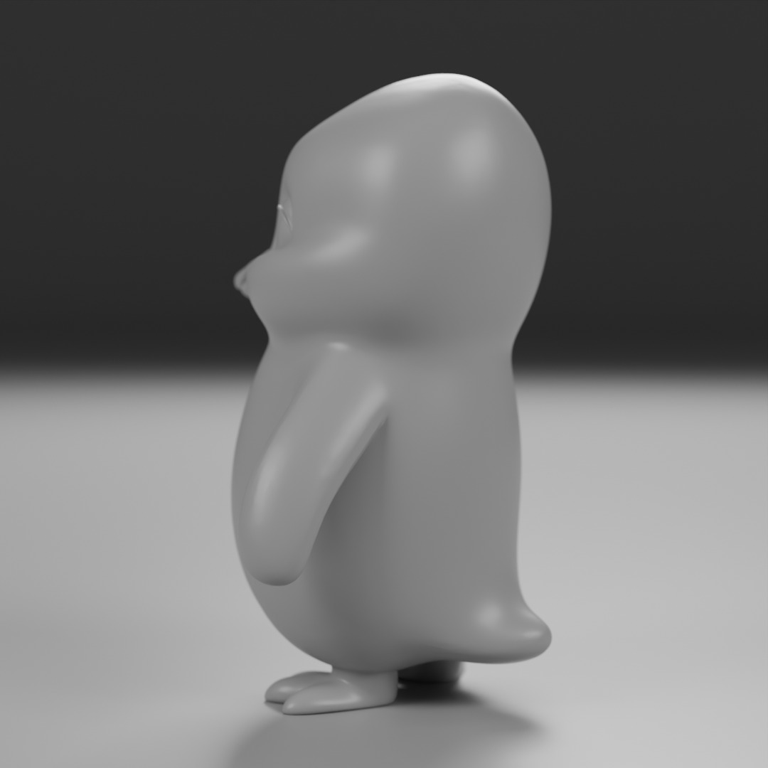 cute penguin 3D print model_10