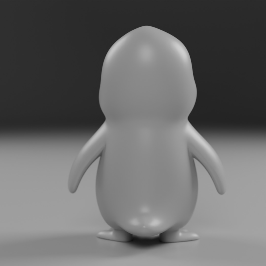 cute penguin 3D print model_13