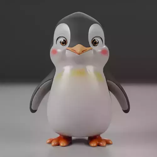 cute penguin 3D print model
