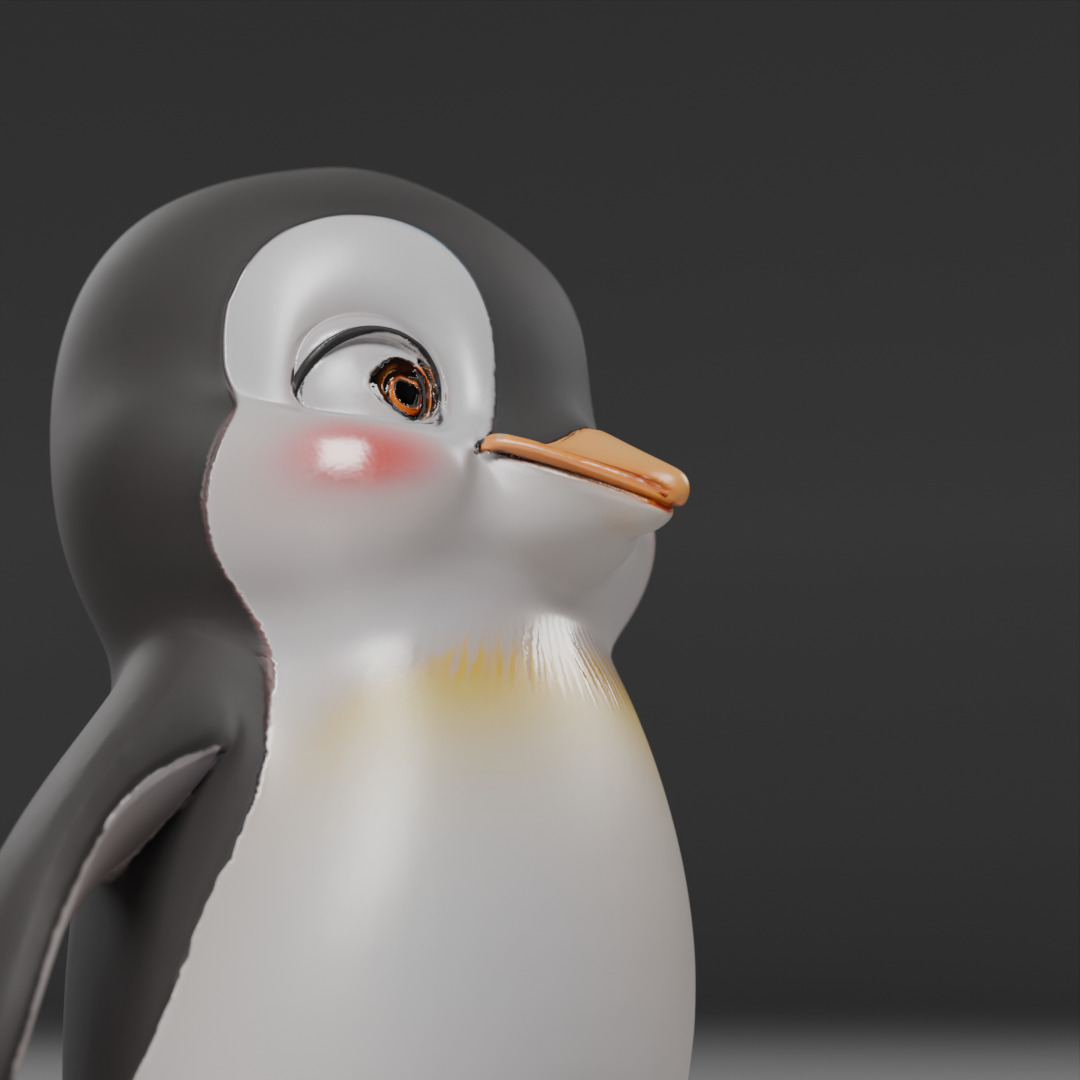 cute penguin 3D print model_6