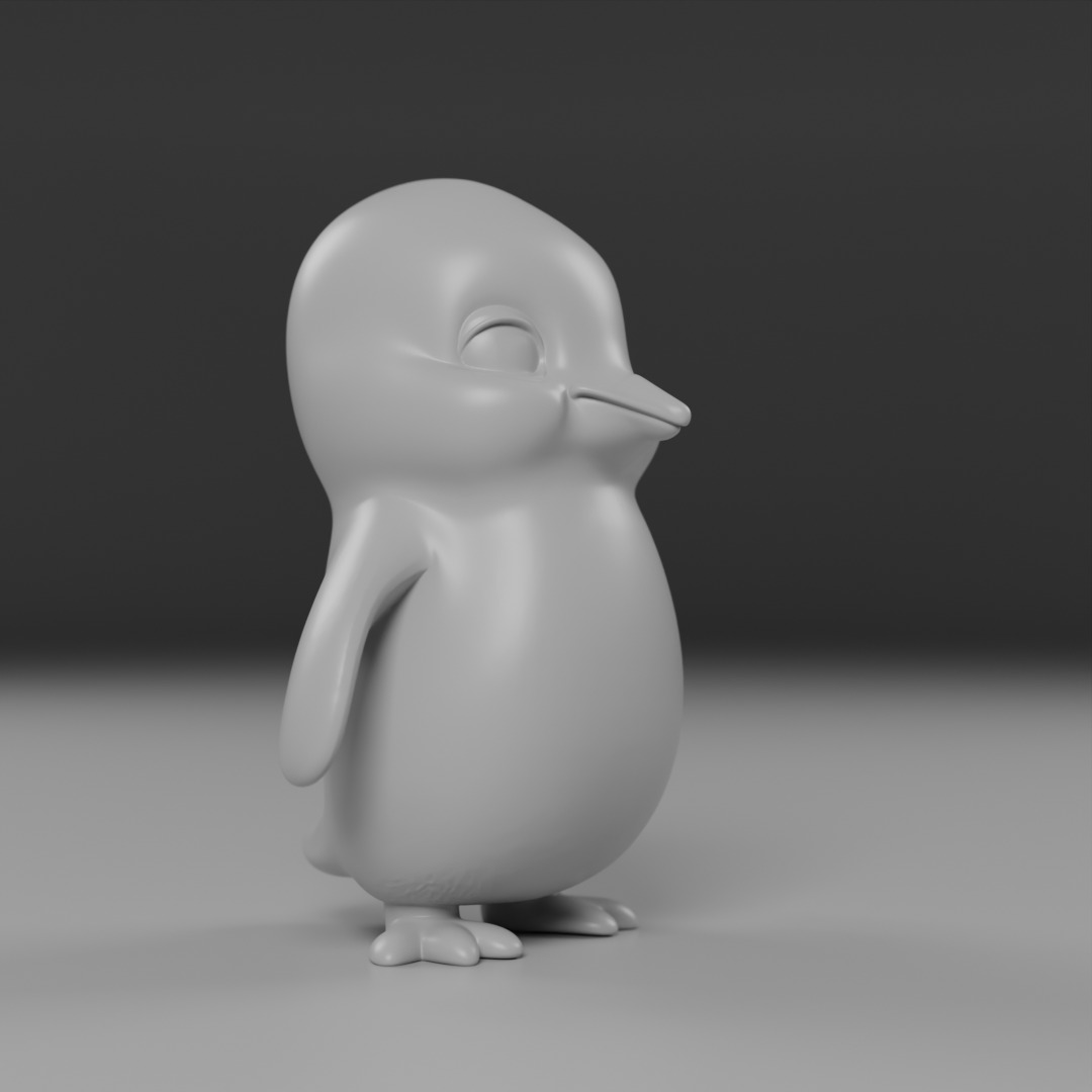cute penguin 3D print model_9