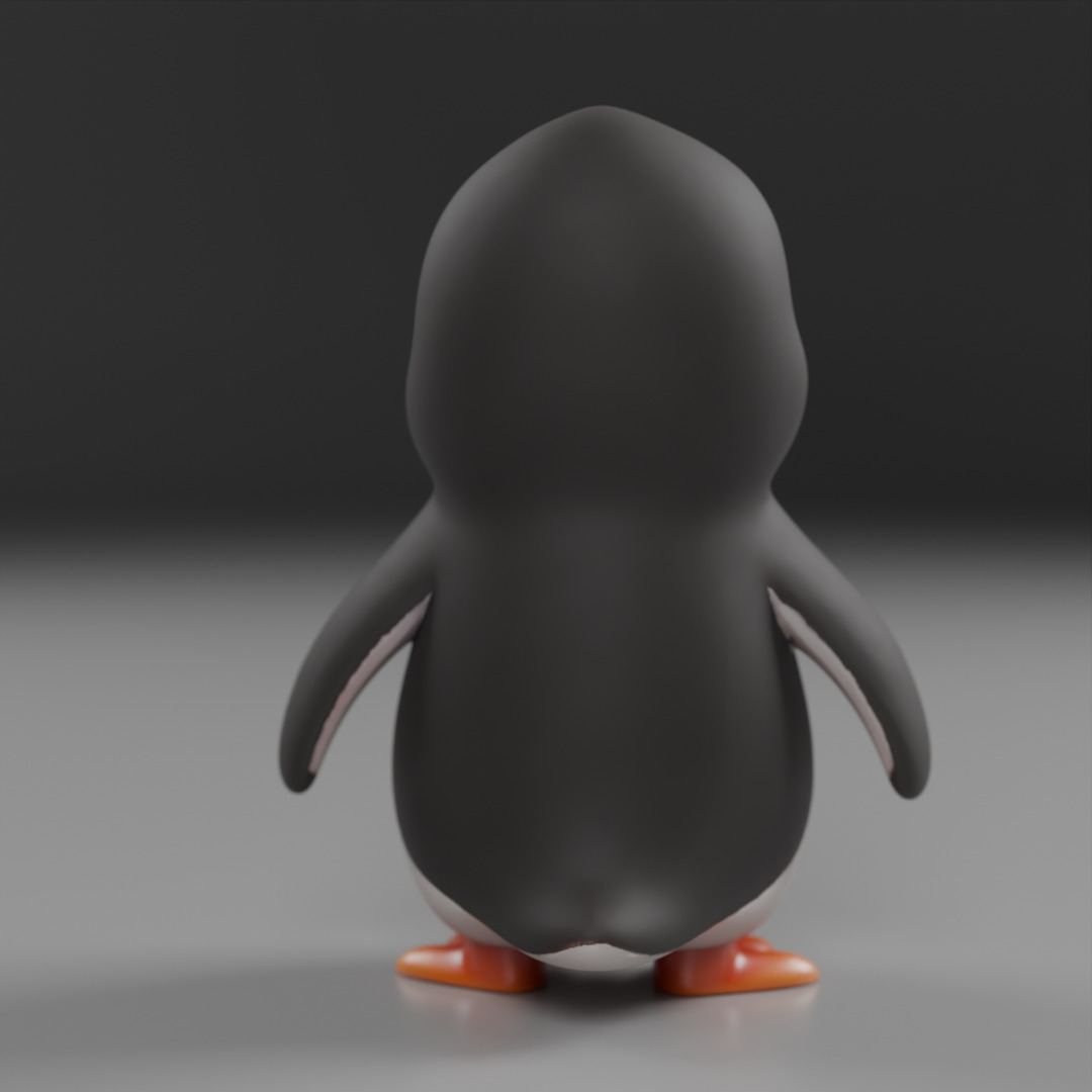 cute penguin 3D print model_7