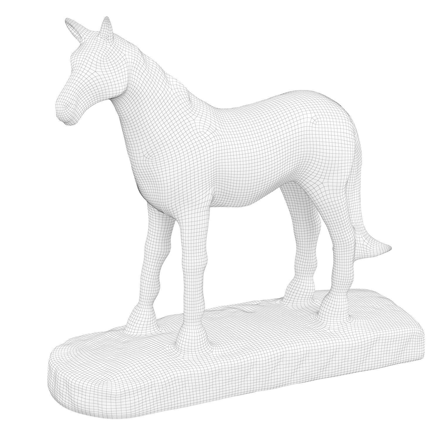 Horse Figurine 3D model_6