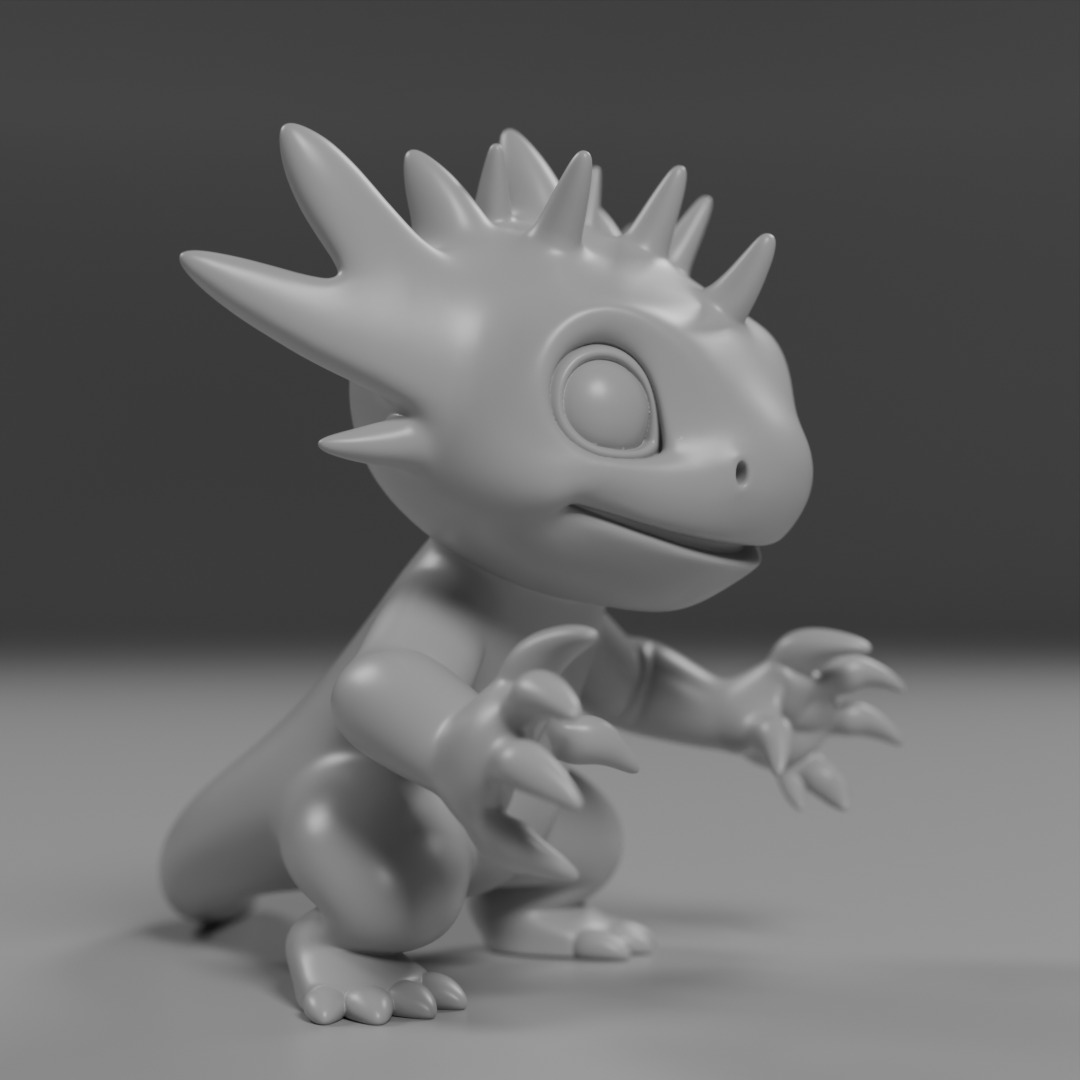 cute salamander 3D print model_3