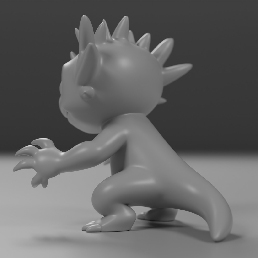 cute salamander 3D print model_4