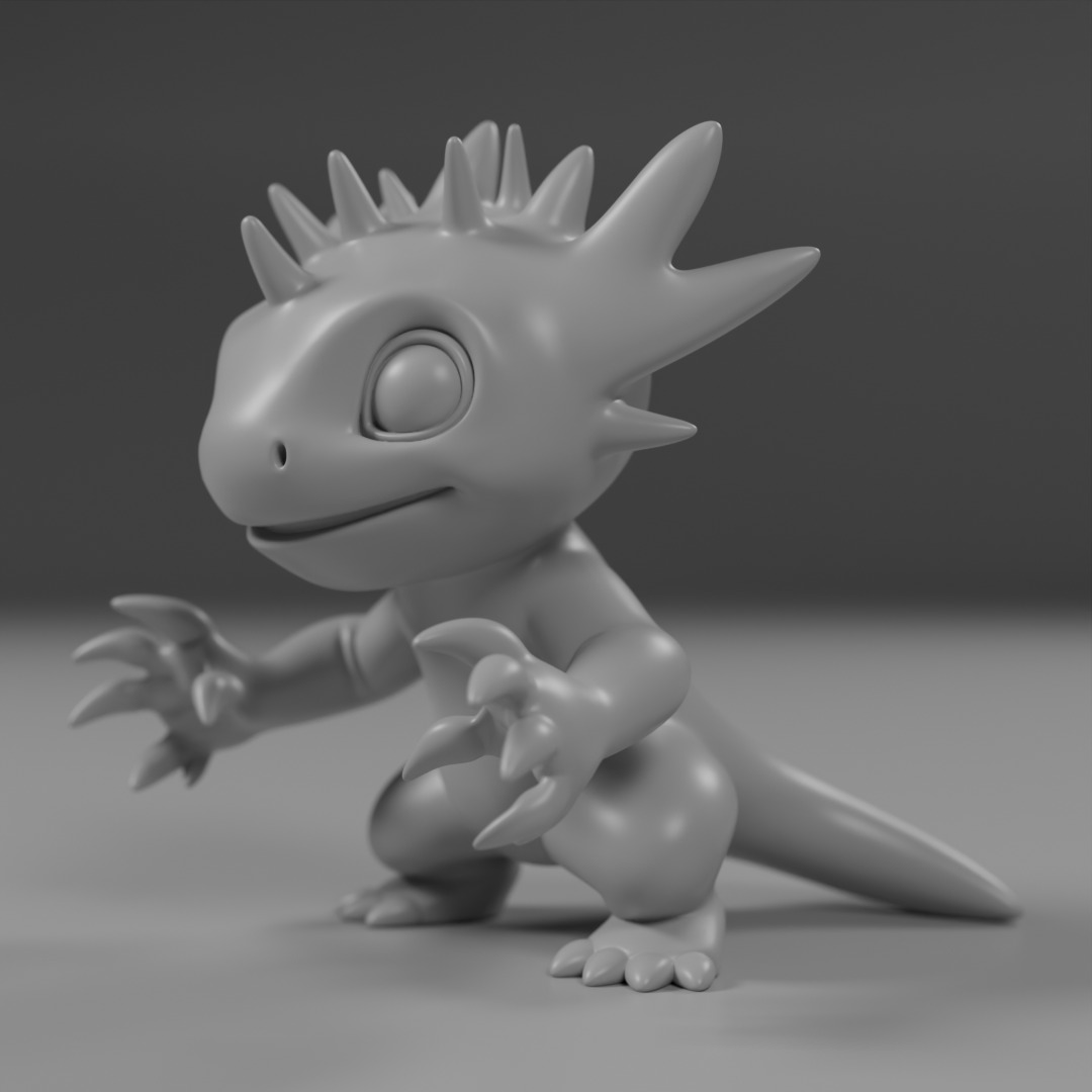 cute salamander 3D print model_2