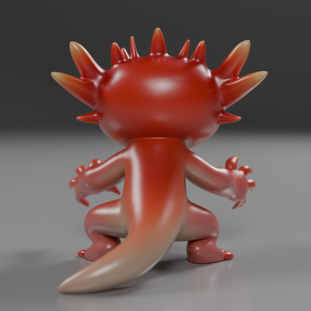 cute salamander 3D print model_13