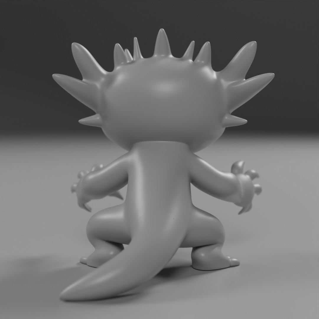 cute salamander 3D print model_7