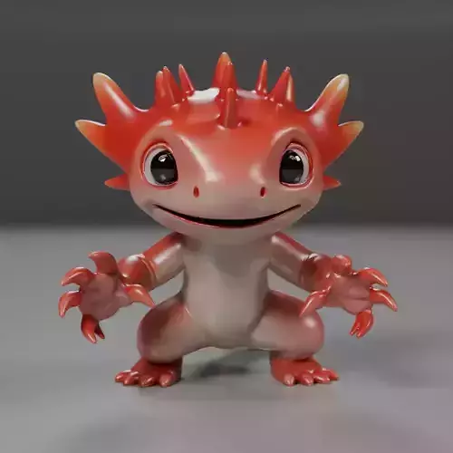 cute salamander 3D print model