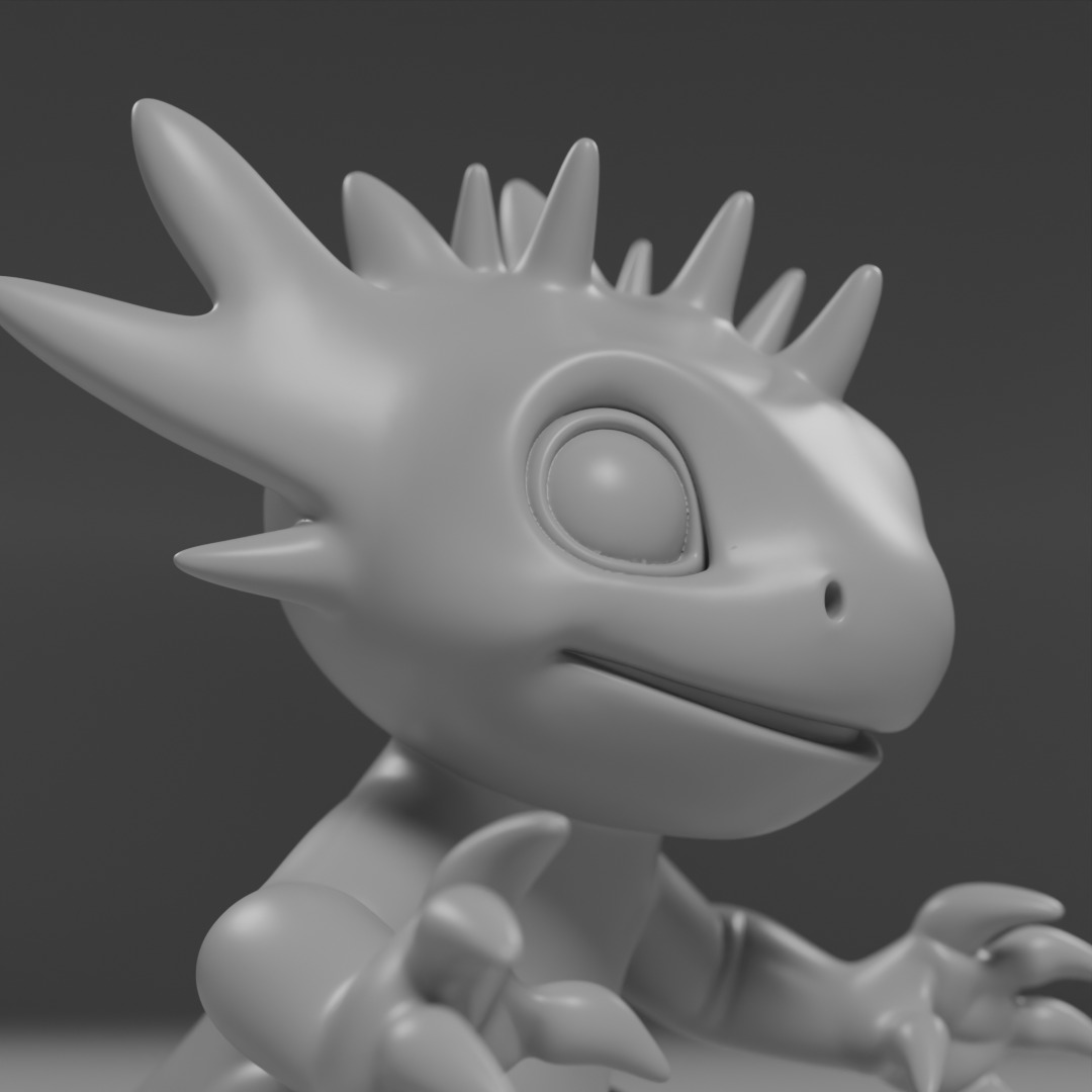 cute salamander 3D print model_6