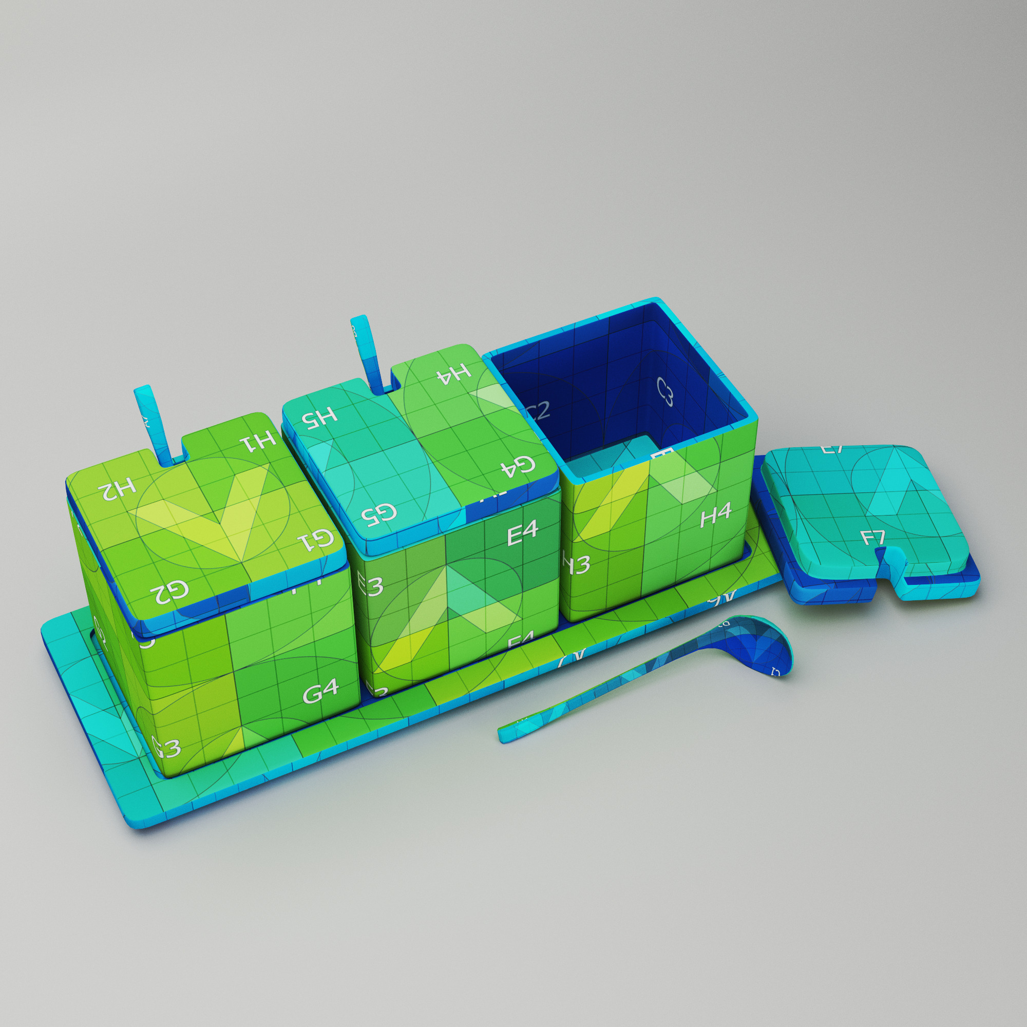 BREAKFAST PLASTIC BOX SET 3D model_4