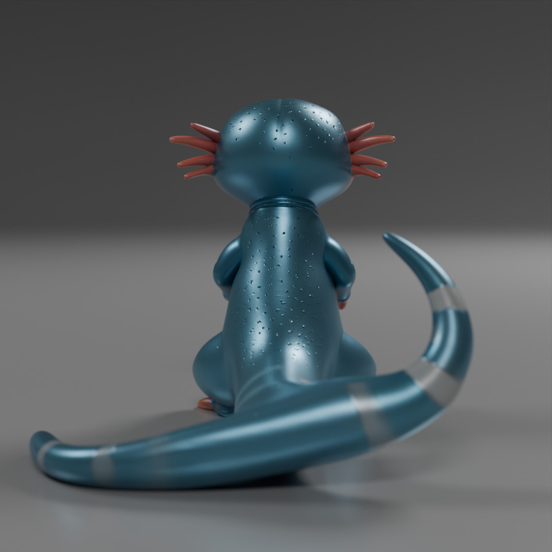 cute salamander 3D print model_13
