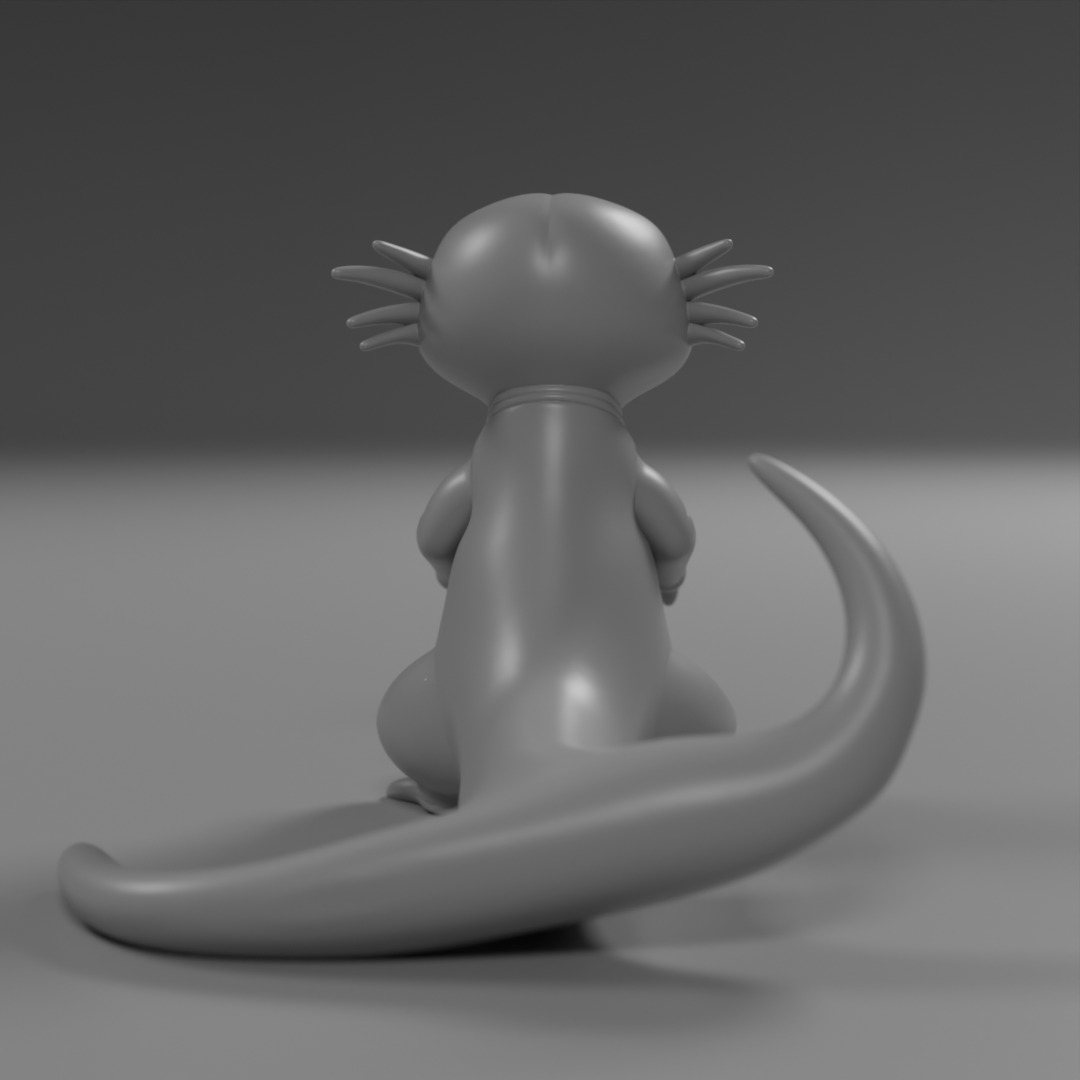 cute salamander 3D print model_7