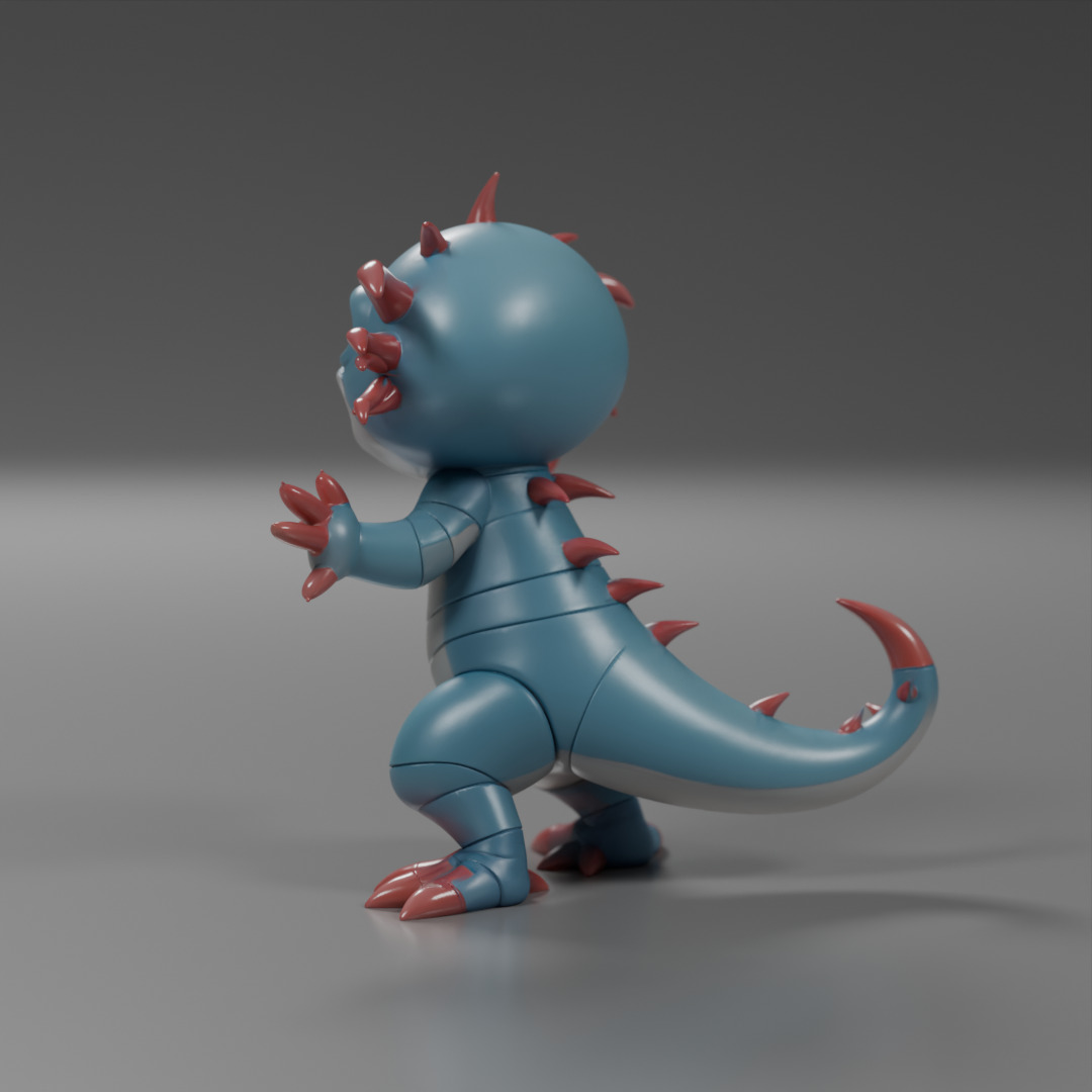 cute salamander 3D print model_10
