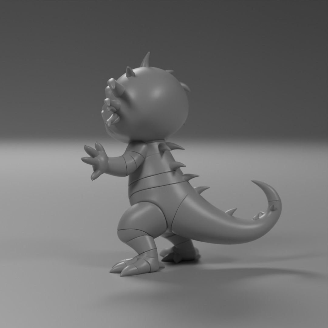 cute salamander 3D print model_4