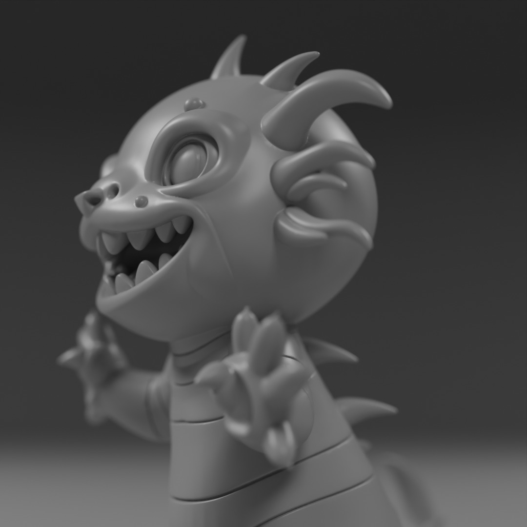 cute salamander 3D print model_5