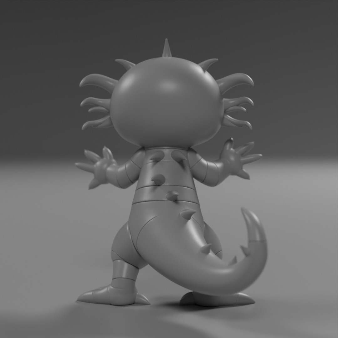 cute salamander 3D print model_7
