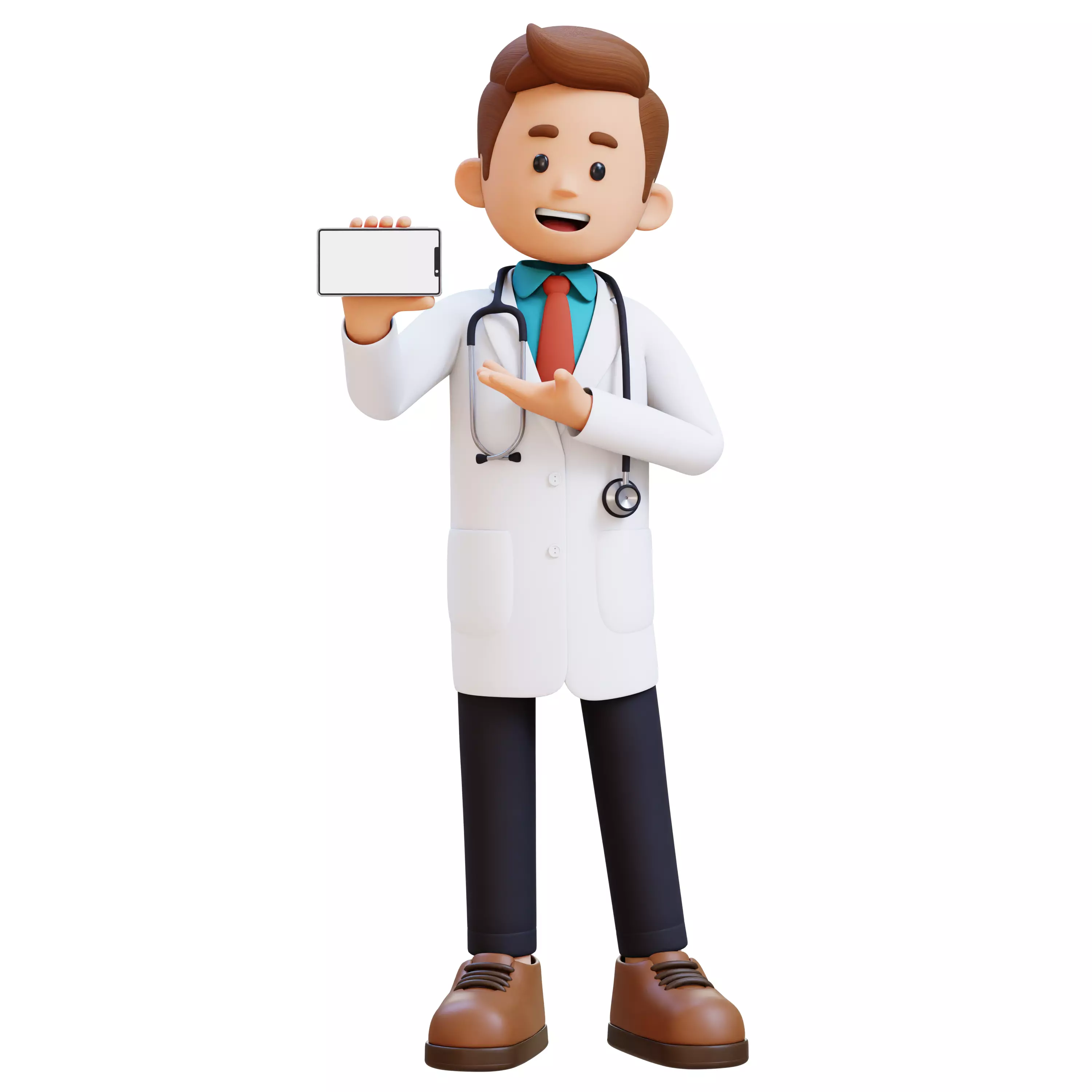 Doctor With Cell Phone 3D print model
