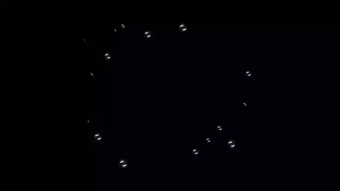 Bubbles Spawn Circular Animation Stylized Low-poly 3D model