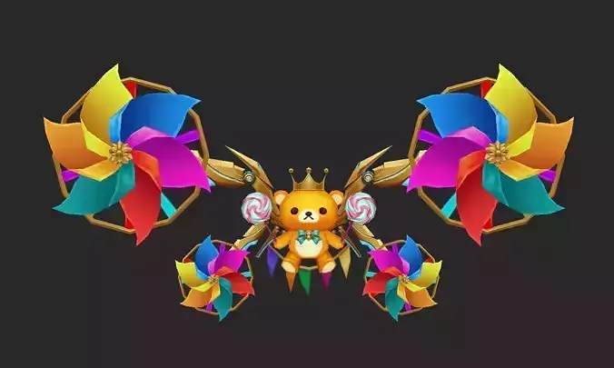 Wing 159 Low-poly 3D model