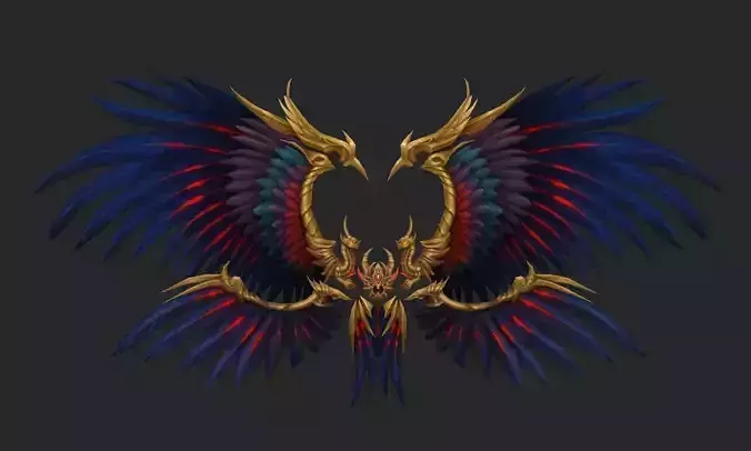 Wing 157 Low-poly 3D model