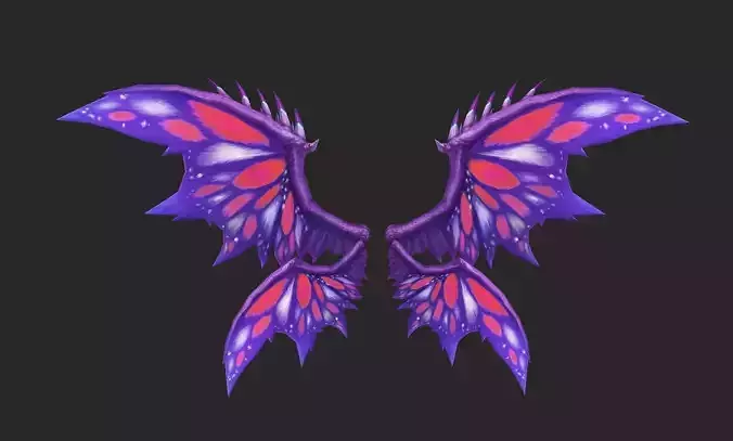 Wing 119 Low-poly 3D model
