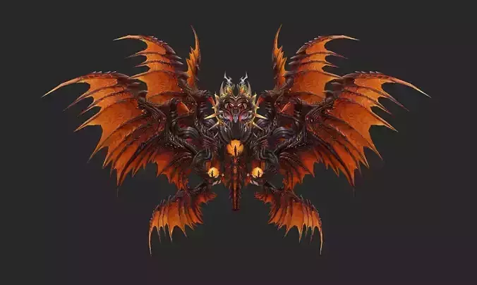Wing 117 Low-poly 3D model