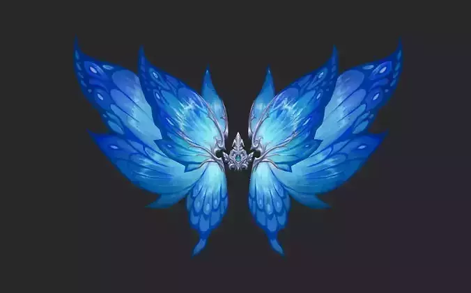 Wing 107 Low-poly 3D model