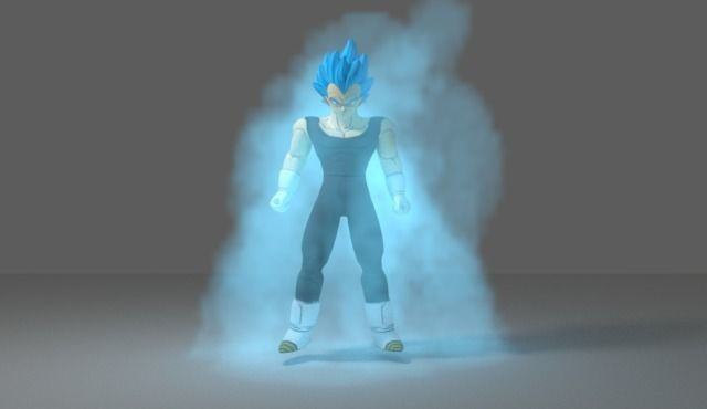 Vegeta Super Saiyan Blue Low-poly 3D model