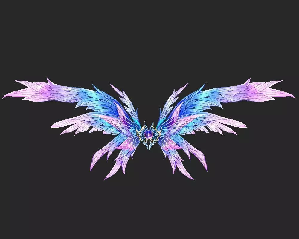 Wing 098 Low-poly 3D model_0