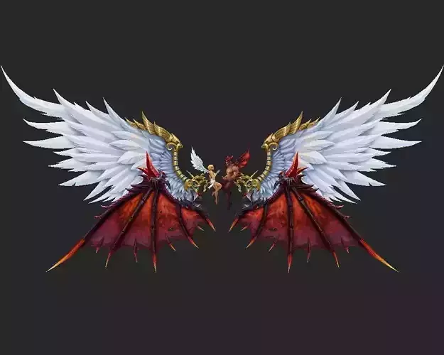 Wing 091 Low-poly 3D model