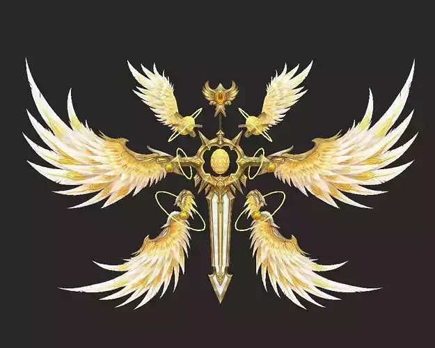 Wing 085 Low-poly 3D model