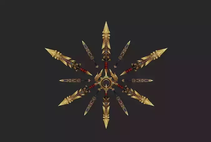Wing 083 Low-poly 3D model
