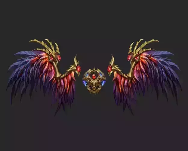 Wing 082 Low-poly 3D model