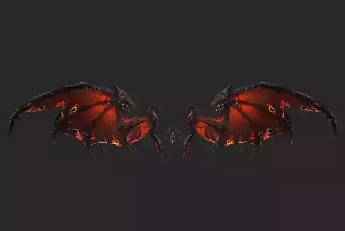 Wing 081 Low-poly 3D model