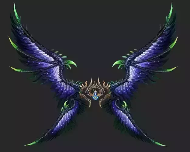 Wing 080 Low-poly 3D model