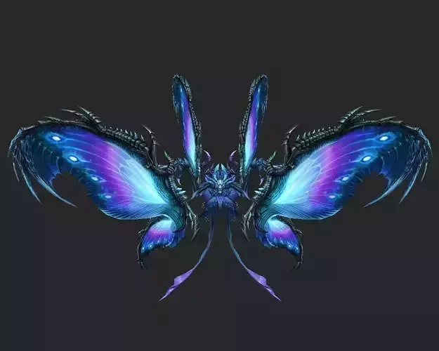 Wing 079 Low-poly 3D model
