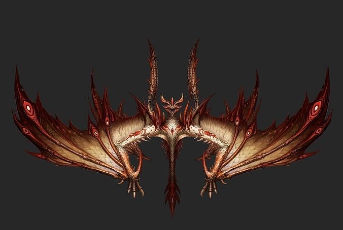 Wing 077 Low-poly 3D model