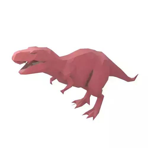 Low Poly Tyrannosaurus Statue v1 001