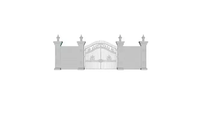 Classic Iron Gate with Ornamental Details 3D print model
