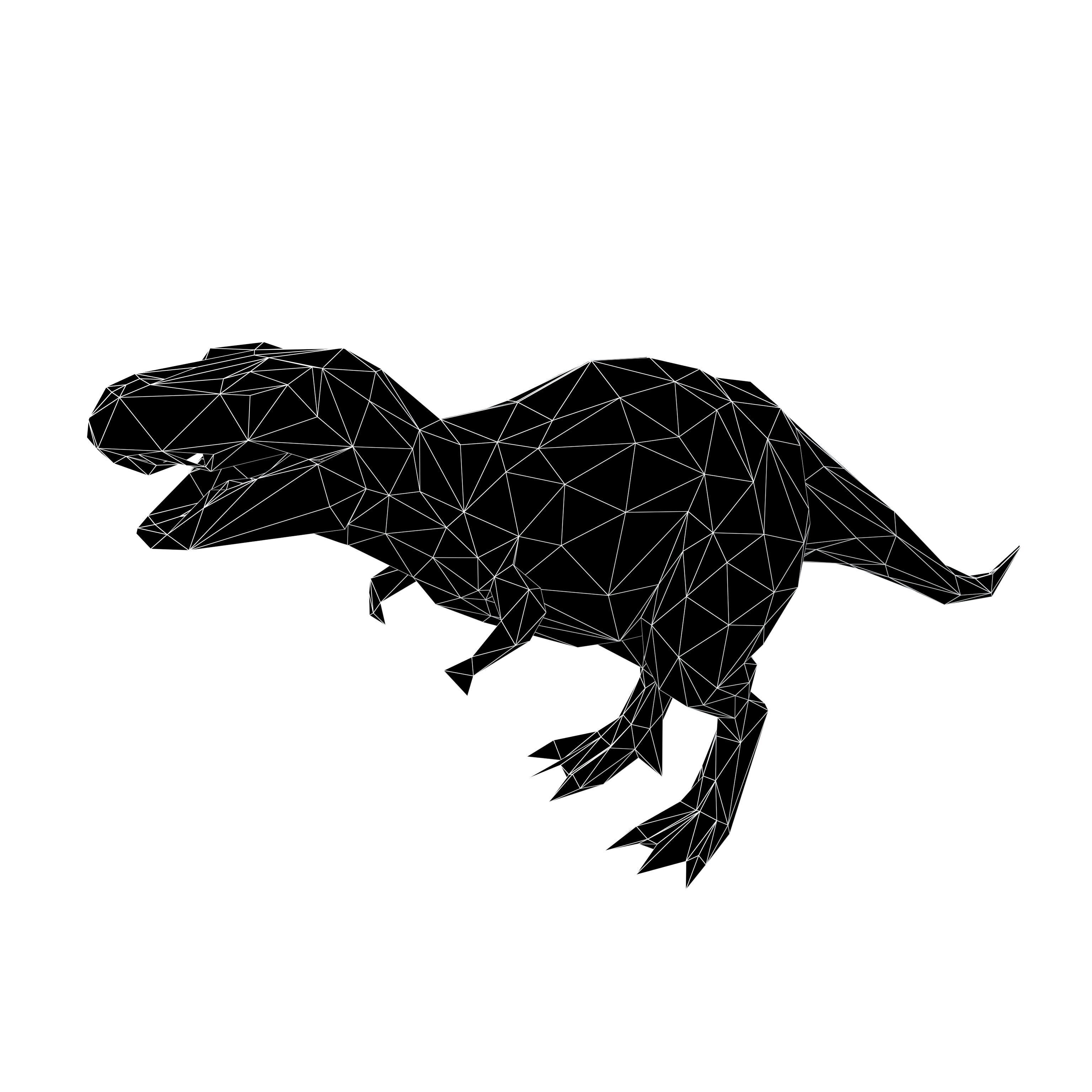 Low Poly Tyrannosaurus Statue v1 003 Low-poly 3D model_5