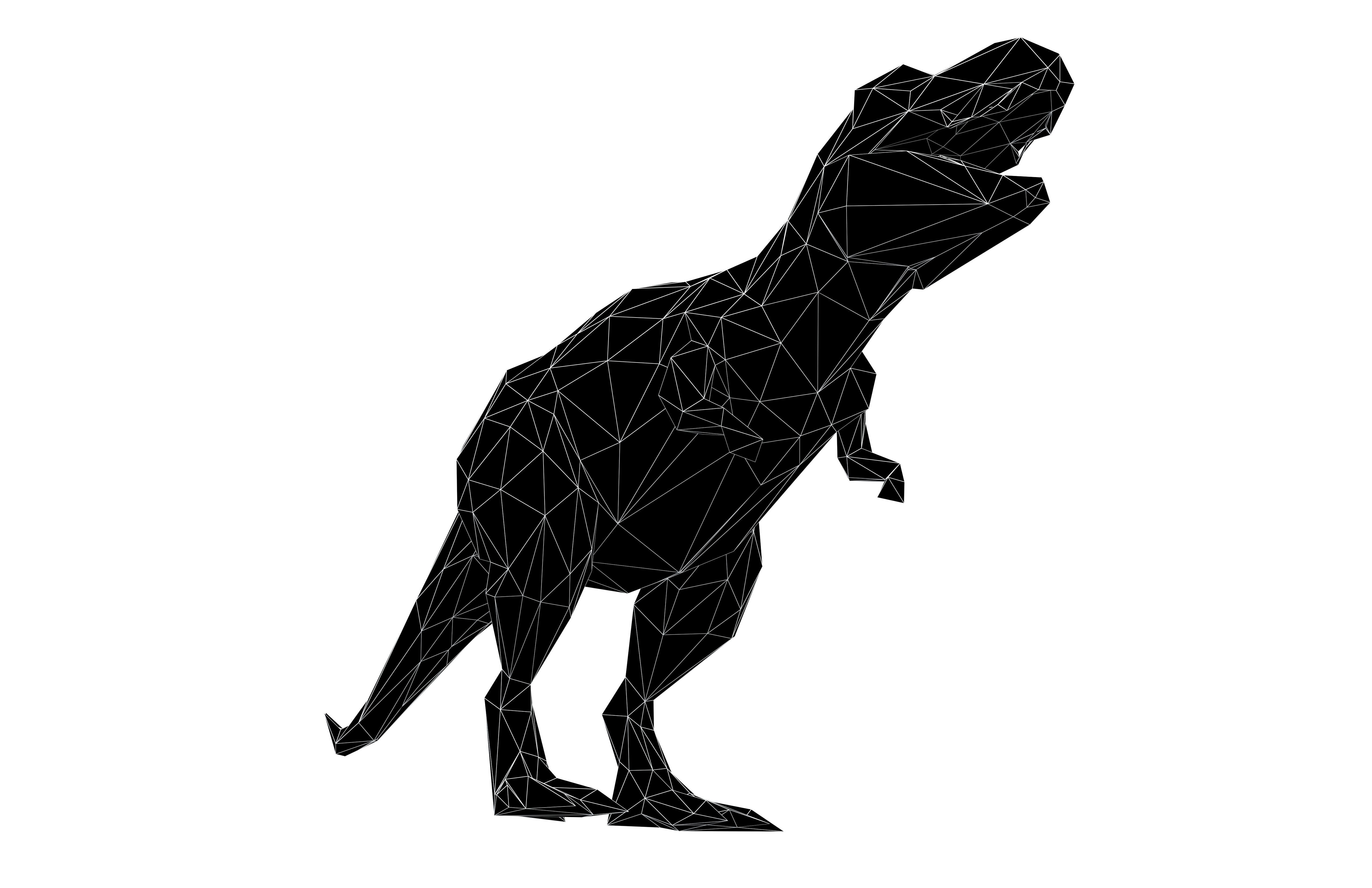 Low Poly Tyrannosaurus Statue v1 003 Low-poly 3D model_7