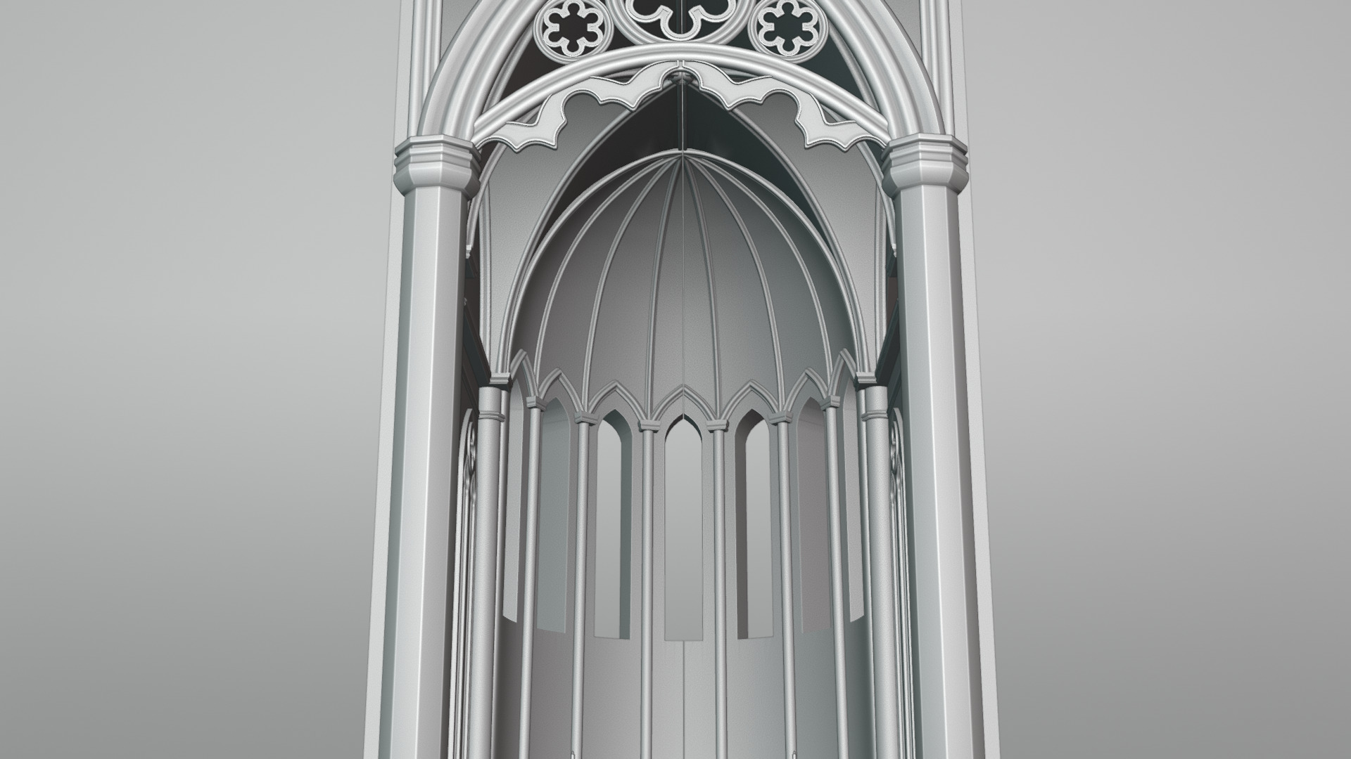 Cathedral Book Nook 3D print model_5