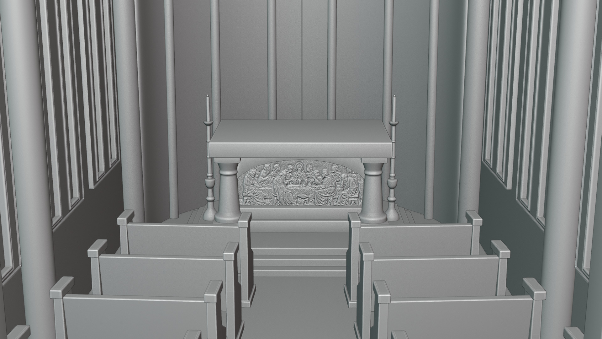 Cathedral Book Nook 3D print model_3