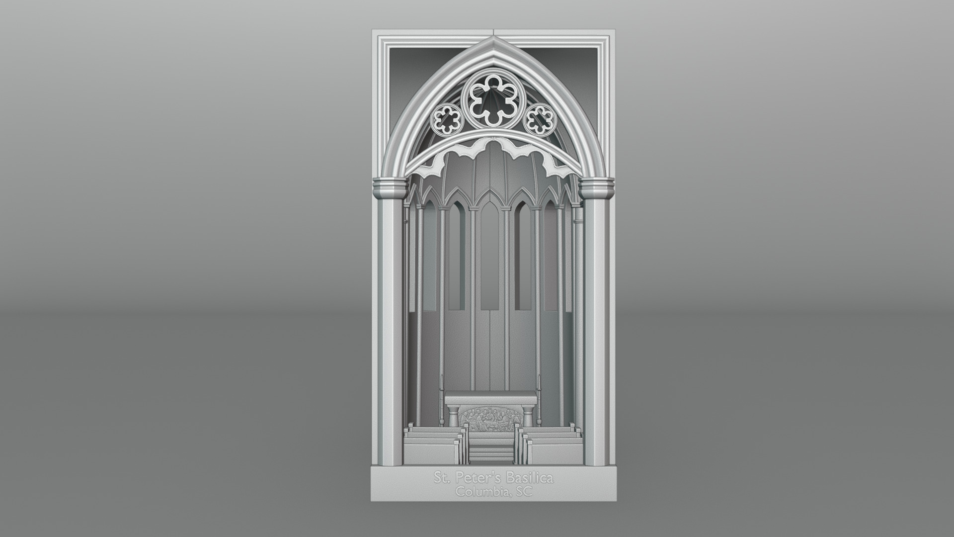 Cathedral Book Nook 3D print model_2