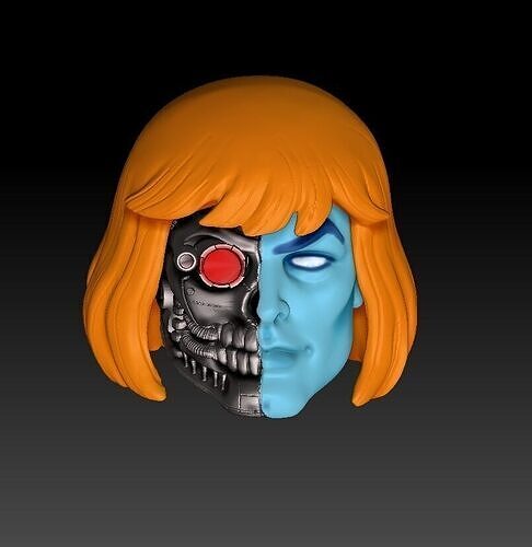 HEAD HE-MAN FAKER - FOR ACTION FIGURE  3D print model