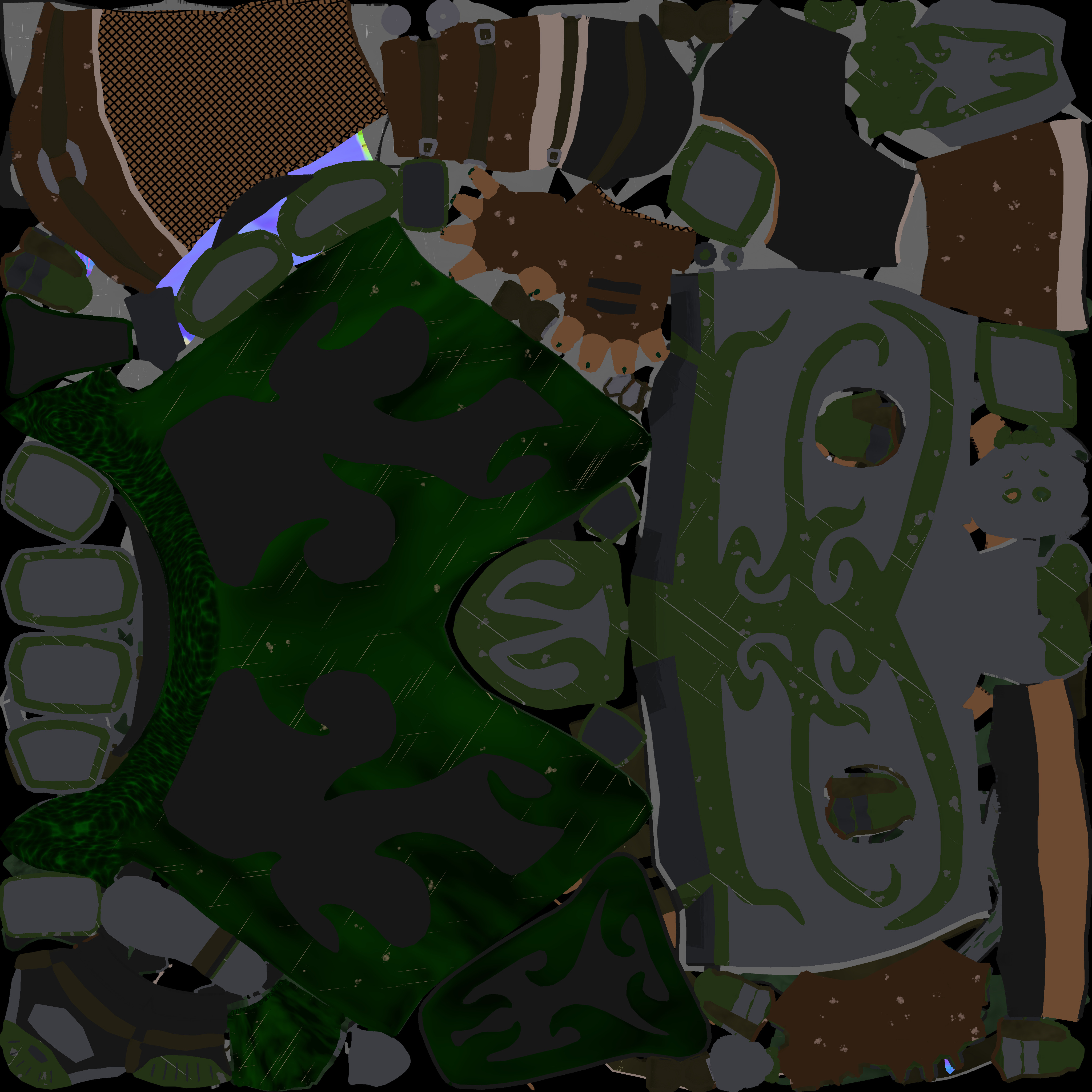 Female Warrior Low-poly 3D model_13