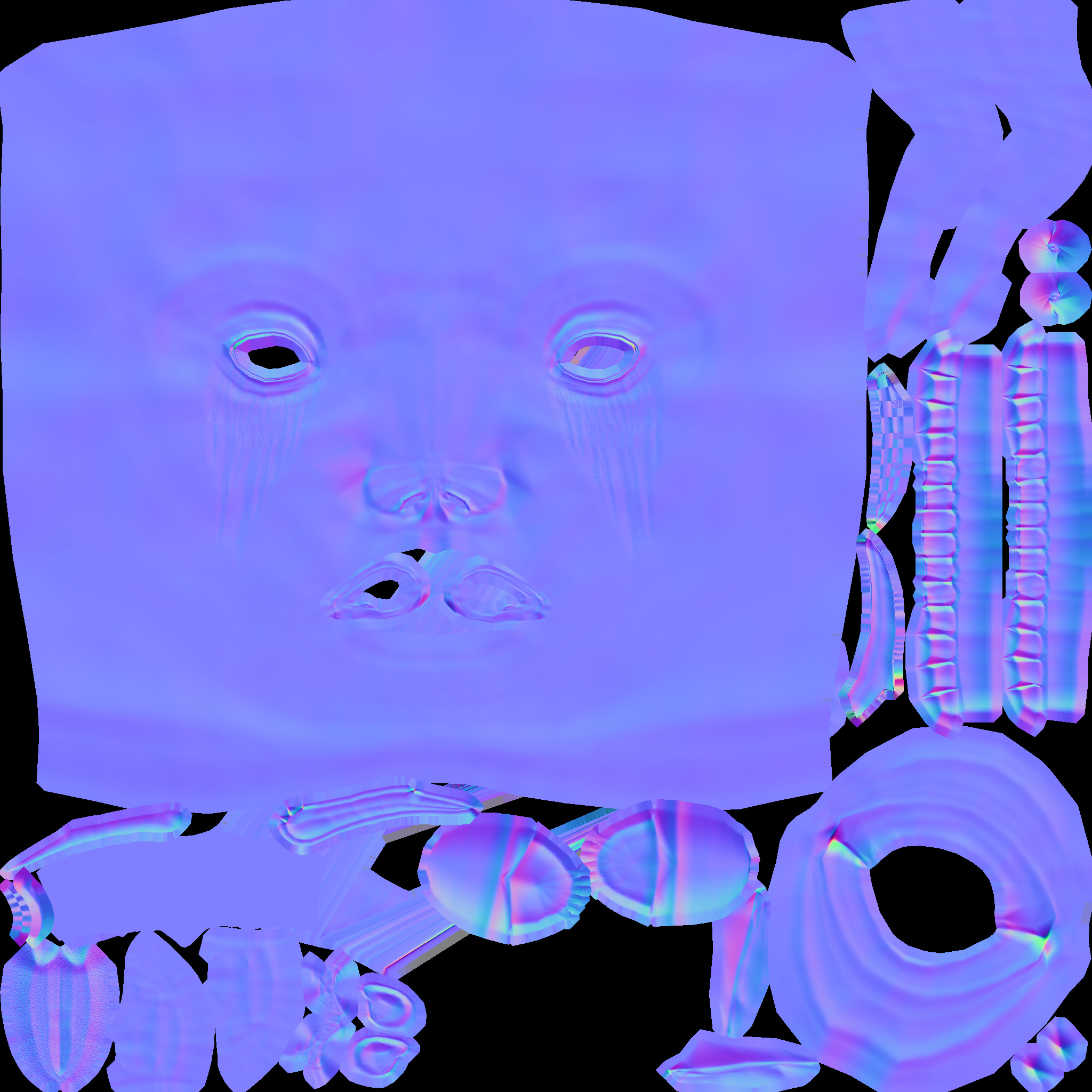 Female Warrior Low-poly 3D model_10